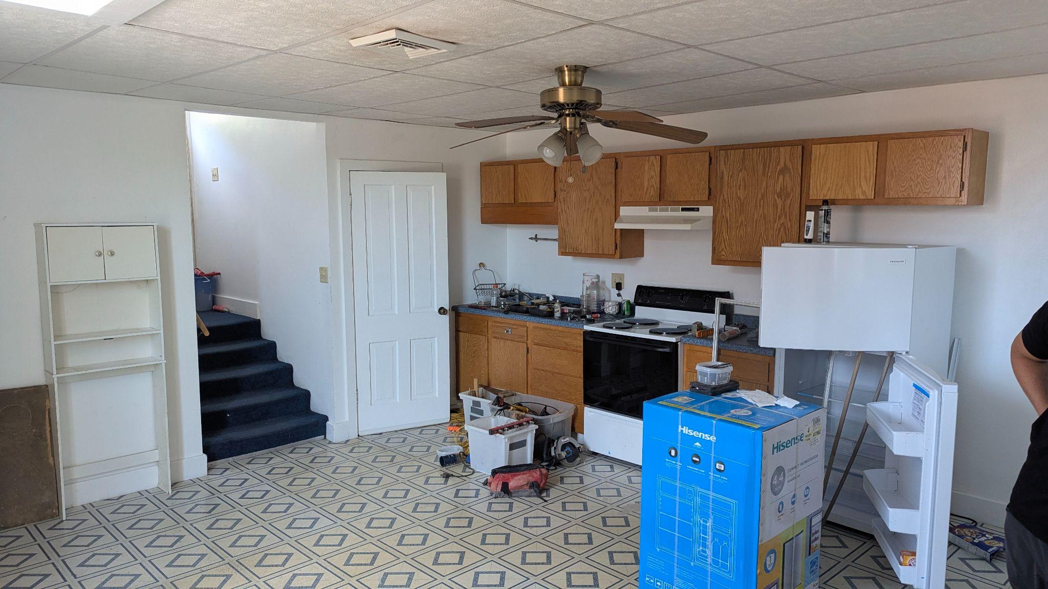 Upstairs apartment kitchen under renovation